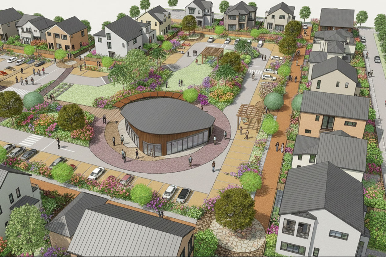 住宅展示場、エクステリア展示場